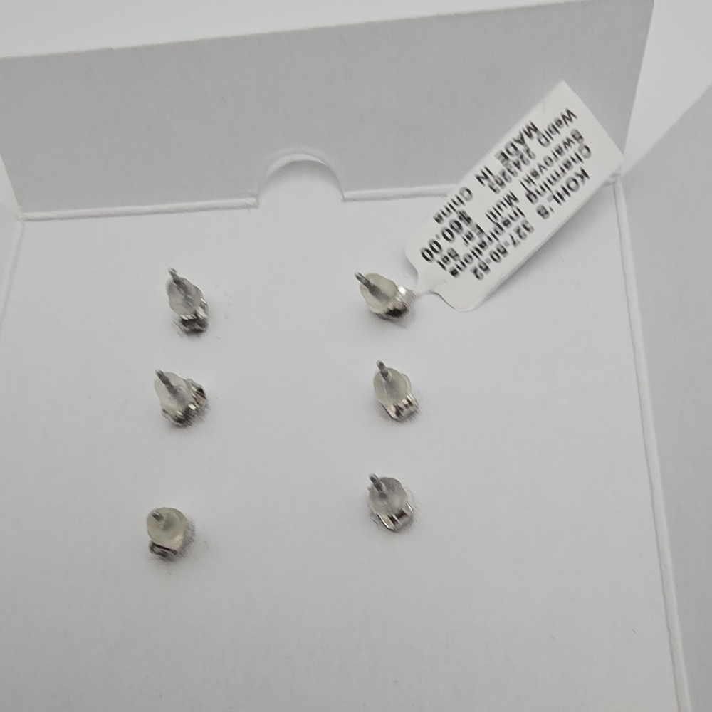 Silver and Blue Nautical Earrings Set - Picture 2 of 3